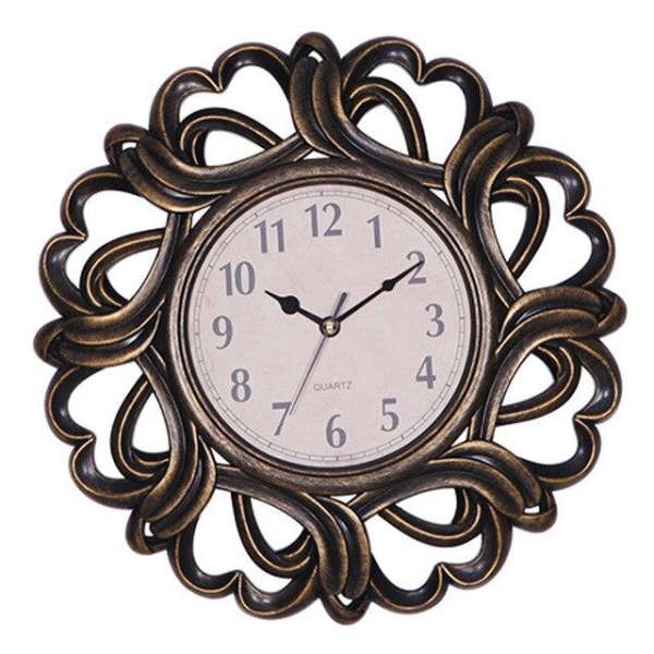 Dekorative Wanduhr im Barock Stil Schwarz