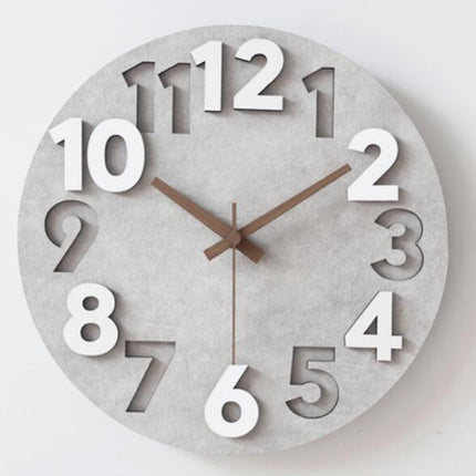 Moderne Küchenuhr in Betonoptik 3D