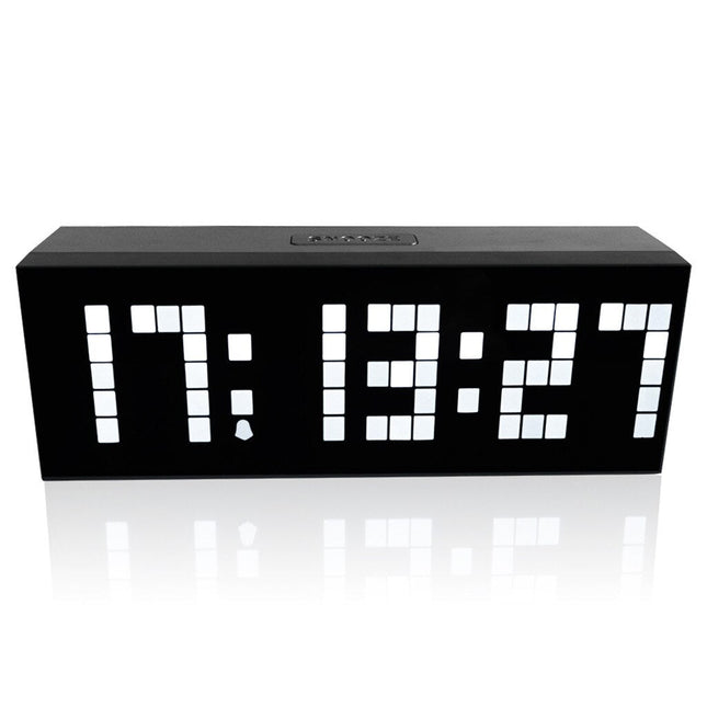 Große LED Digitaluhr mit Sekundenanzeige