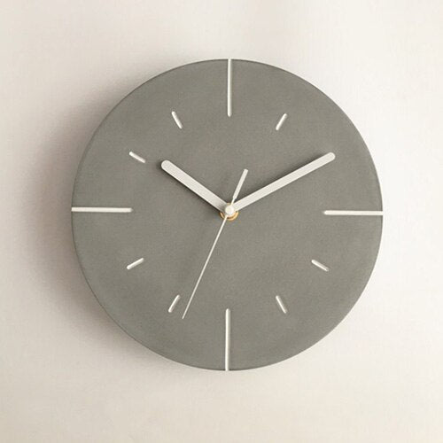 Moderne Wanduhr grau in Betonoptik