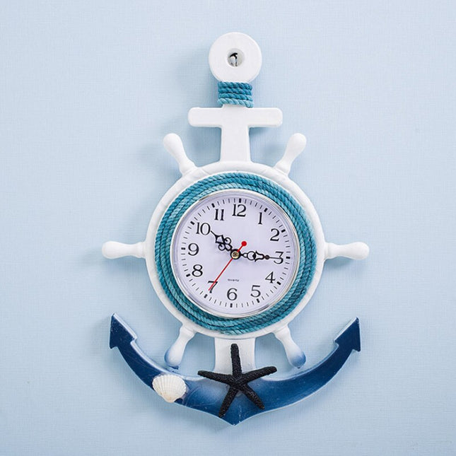 Maritime Wanduhr in Ankerform für Badezimmer
