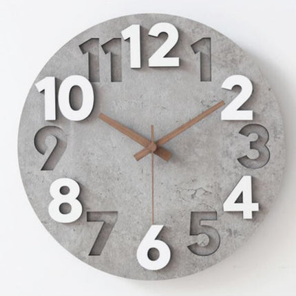 Moderne Küchenuhr in Betonoptik 3D
