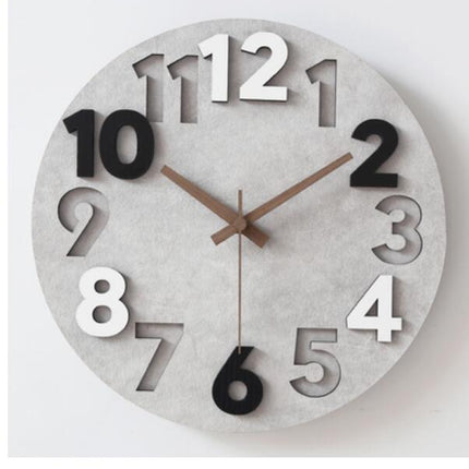 Moderne Küchenuhr in Betonoptik 3D