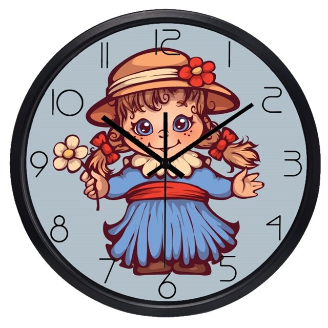 Wanduhr für Mädchenzimmer mit Mädchenmotiv