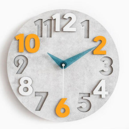 Moderne Küchenuhr in Betonoptik 3D