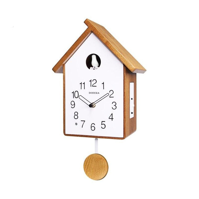 Moderne Kuckucksuhr aus Holz Weiß