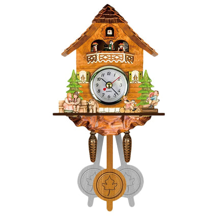 Klassische Kuckucksuhr aus Holz bemalt