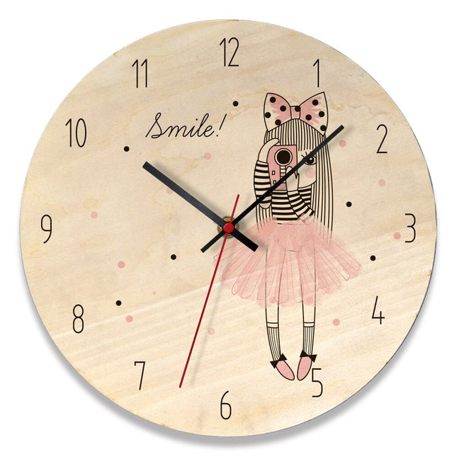 Wanduhr für Mädchenzimmer Ballerina Design
