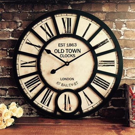 Große Vintage Wanduhr 60 cm