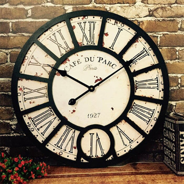 Große Vintage Wanduhr 60 cm