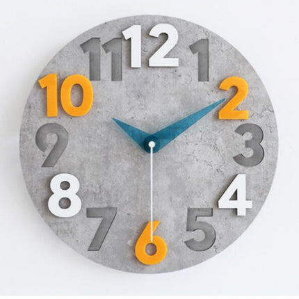 Moderne Küchenuhr in Betonoptik 3D