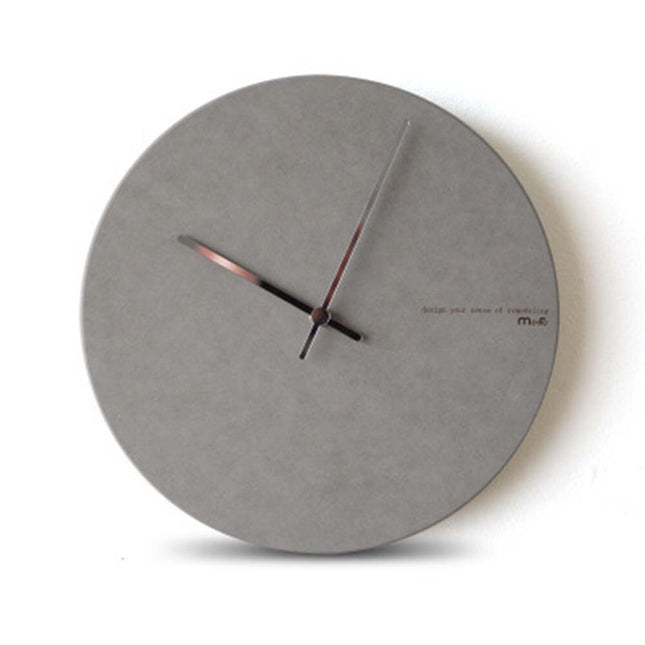 Skandinavische Wanduhr rund in Anthrazit