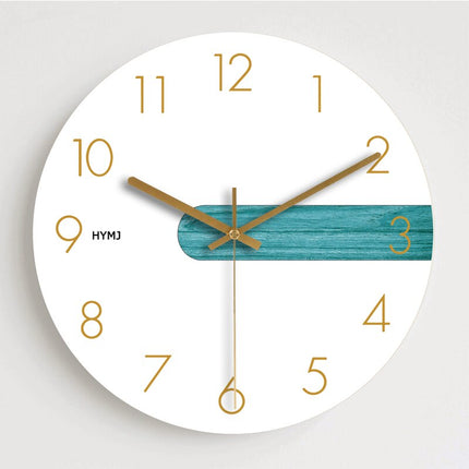 Runde Wanduhr Marmor und Glitzer
