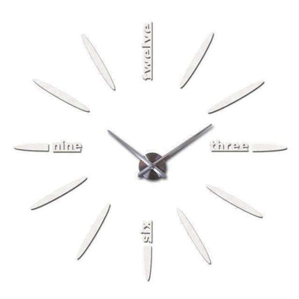 Rahmenlose Design Wanduhr mit Wörtern