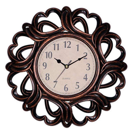 Dekorative Wanduhr im Barock Stil Schwarz
