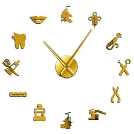 Wandtattoo Uhr für Zahnarztpraxis Deko