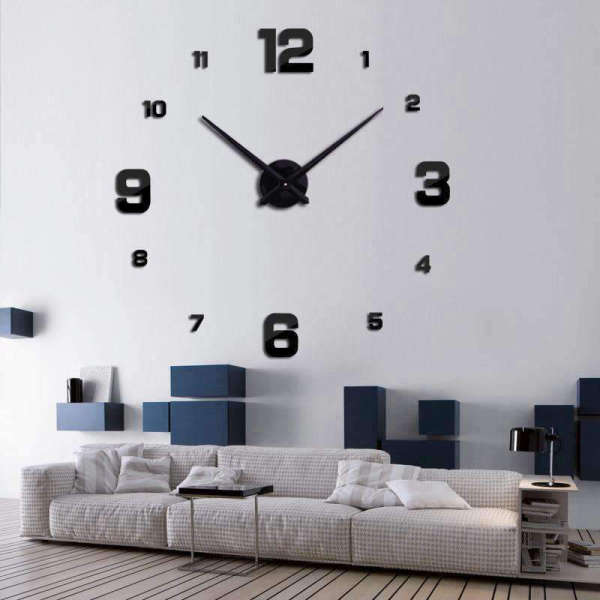 Große Design Wanduhr zum Kleben