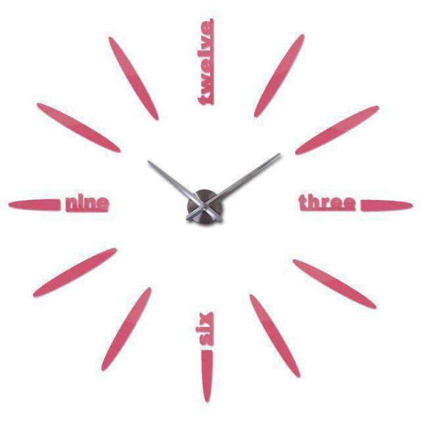 Rahmenlose Design Wanduhr mit Wörtern
