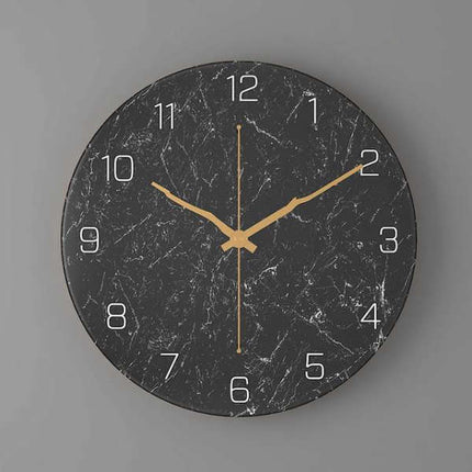 Design Wanduhr Marmoroptik mit Zeigern