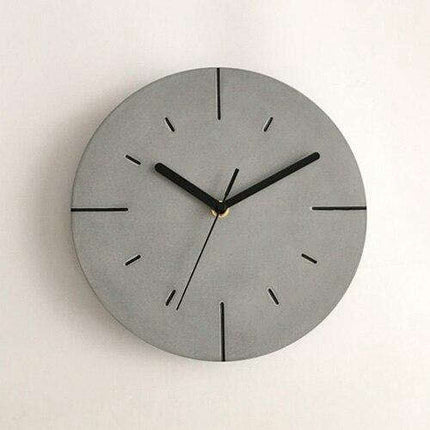 Runde Wanduhr in moderner Betonoptik
