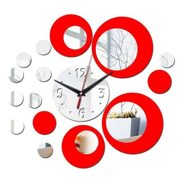 Moderne DIY Wanduhr mit Spiegeleffekt