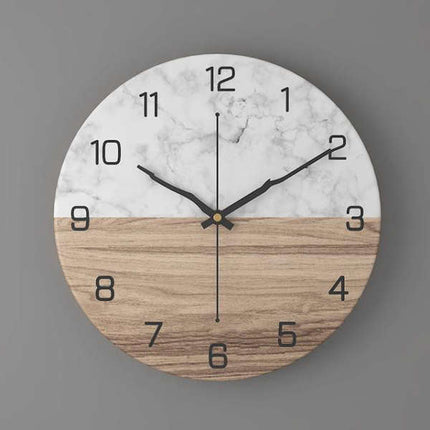Design Wanduhr Marmoroptik mit Zeigern