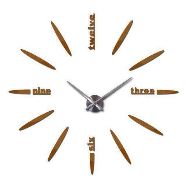 Rahmenlose Design Wanduhr mit Wörtern