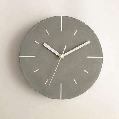 Runde Wanduhr in moderner Betonoptik