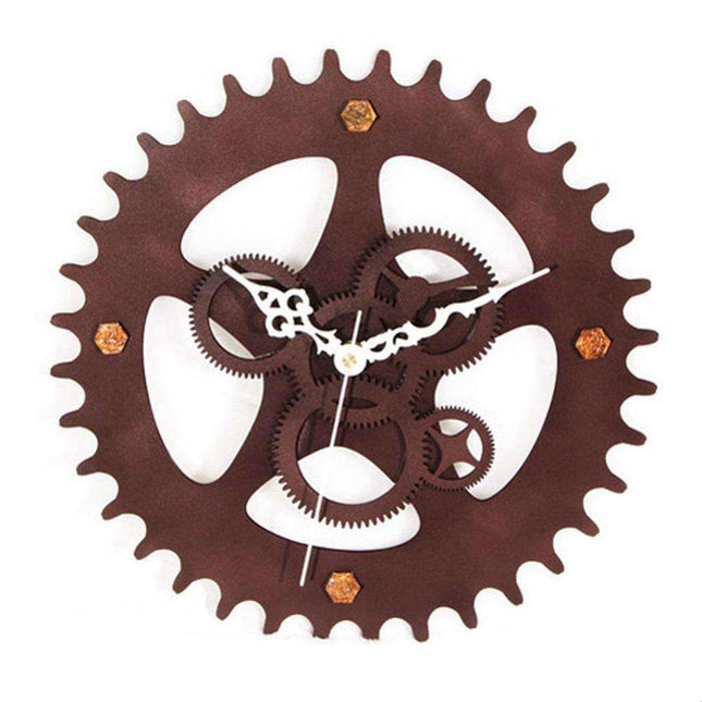 Wanduhr Zahnrad Design aus Metall