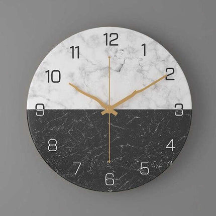Design Wanduhr Marmoroptik mit Zeigern