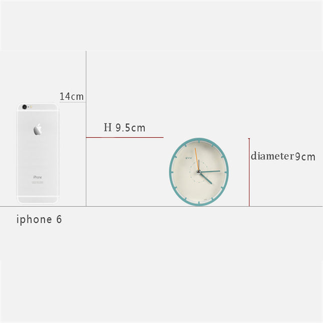Minimalistische runde Tischuhr ohne Ziffern