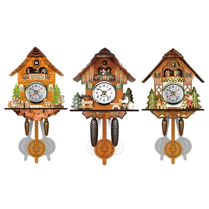Klassische Kuckucksuhr aus Holz bemalt