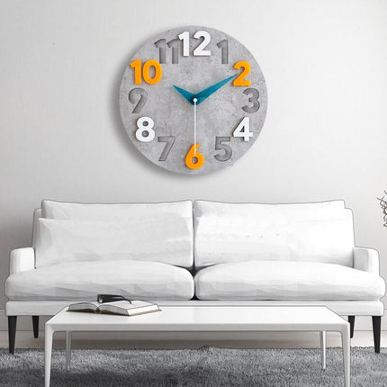 Moderne Küchenuhr in Betonoptik 3D