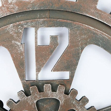 Wanduhr in Zahnrad Form Industrial