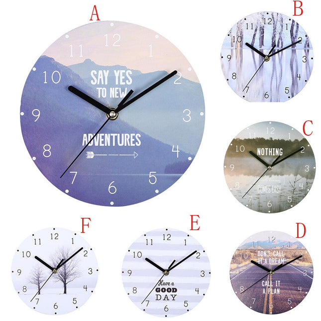 Wanduhr mit motivierendem Spruch Design