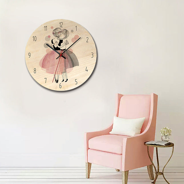 Wanduhr für Mädchenzimmer Ballerina Design