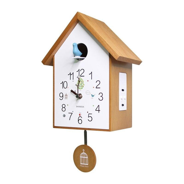 Moderne Kuckucksuhr aus Holz Weiß