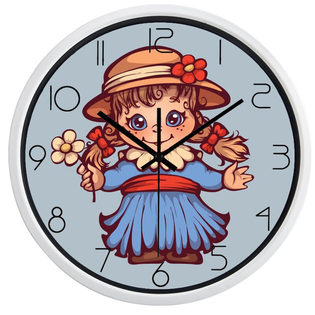 Wanduhr für Mädchenzimmer mit Mädchenmotiv