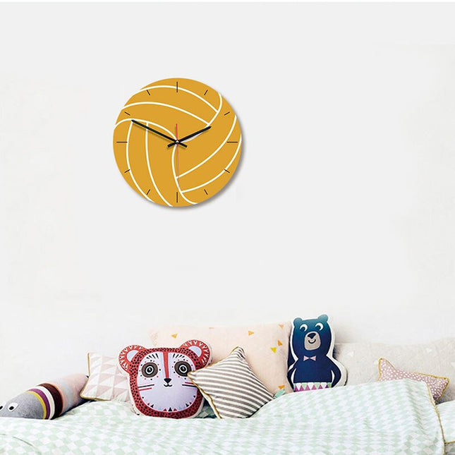 Wanduhr im Volleyball Design für Sportfans