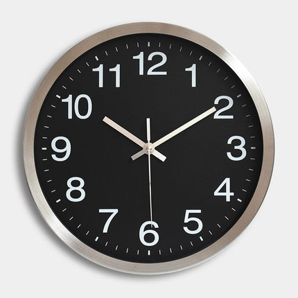 Einfache Wanduhr mit Metallrahmen klassisch