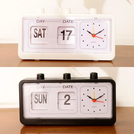 Retro Flip Uhr mit Kalenderanzeige