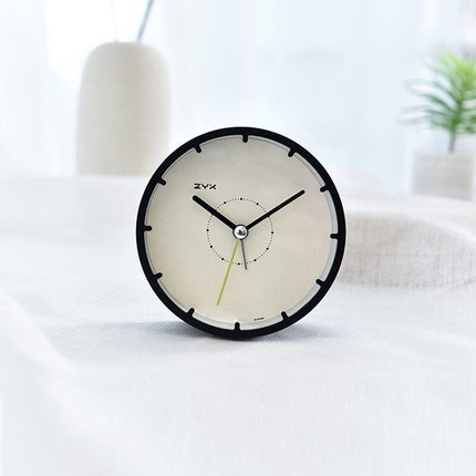 Minimalistische runde Tischuhr ohne Ziffern