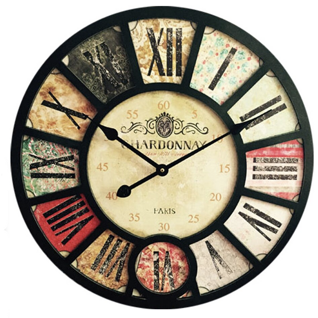 Große Vintage Wanduhr 60 cm