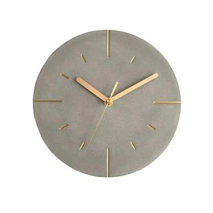 Runde Wanduhr in moderner Betonoptik