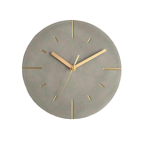 Runde Wanduhr in moderner Betonoptik