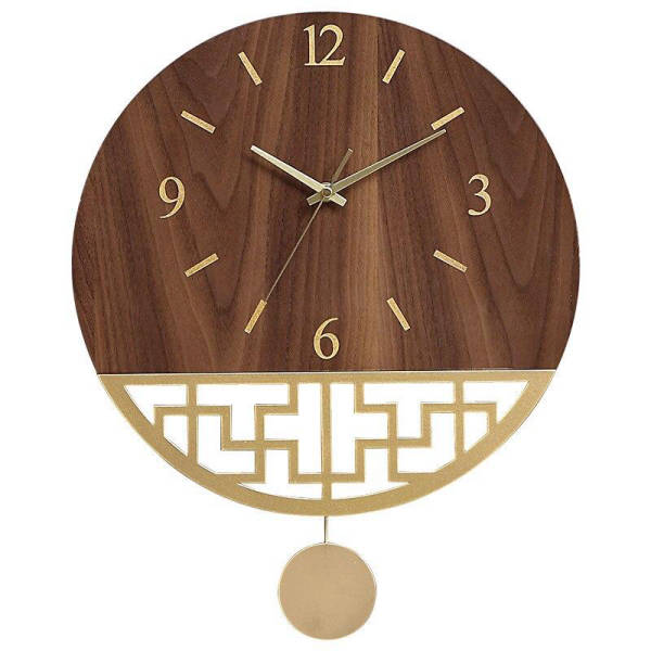Japanische Design Wanduhr Holz mit Pendel