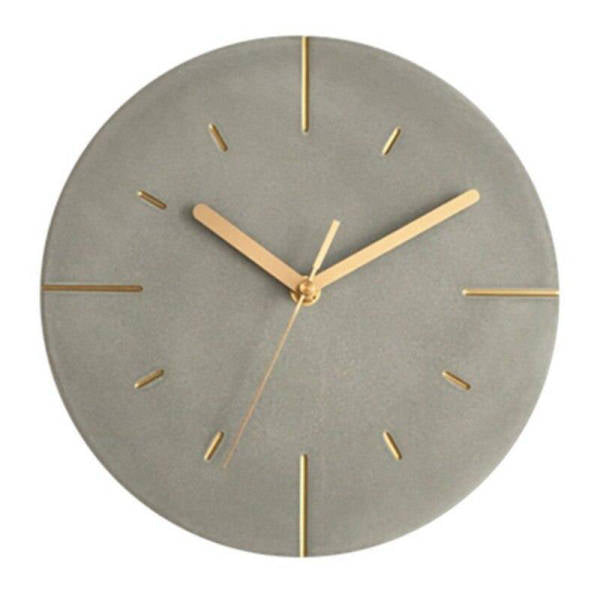 Moderne Wanduhr grau in Betonoptik