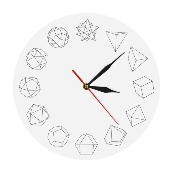 Wanduhr mit geometrischen Formen Design