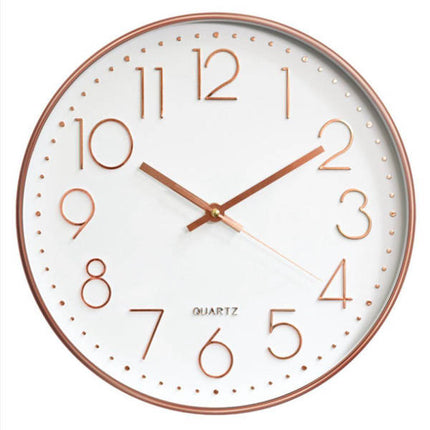 Klassische Wanduhr im Skandi-Stil Roségold