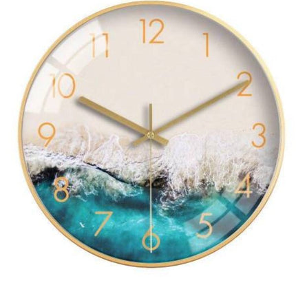 Kreative Wanduhr mit Ozean-Motiv